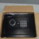 Digital Electronic Money Safe, Steel Security Lock Box with Keypad, Office Hotel Business Jewelry Gun Cash Safe, 0.23 Cubic Feet, 9.06" W x 6.69" D x 6.69" Hblack