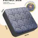 Large Seat Cushion, Dual-Layer Gel & Memory Foam Office Chair Cushion for Long Sitting, Keep Cooling & Soft 19.7 inch Seat Pad for Office Chairs (Super Lager Size (19.7"), Gray)