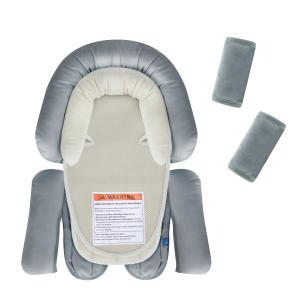 COOLBEBE Upgraded 3-in-1 Baby Body Support & Strap Covers Set for Newborn Infant, Extra Soft Car Seat Insert Cushion Pad, Perfect for Car Seats, Strollers, Swing
