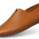 Men's Genuine Leather Loafer Shoes Slip On Soft Walking Driving Shoes Size 10.5