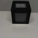 MyGift 5 Inch Photo Cube - Black Acrylic Decorative Desk Picture Frame Keepsake Box