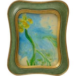 Vintage 5x7 Picture Frames - Fancy Antique Lake Green Gold 5x7 Ornate Picture Frames, Decorative Antique Frame 5 X 7, Vintage Photo Frame 5 By 7 With Glass Front For Tabletop And Wall Hanging