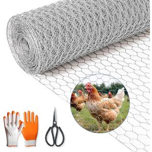 Chicken Wire,16"50FT Chicken Wire Fencing for Garden Poultry, Hexagonal Galvanized Chicken Wire Mesh, Sturdy Chicken Wire Roll Plant Protector,Rabbit Fence, Wire Fence Rolls for Craft Projects