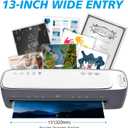 Laminator Machine 13-Inch Thermal Lamination with Laminating Sheets 9 in1 Office Desktop Laminate Machine, Portable A3 Laminater for Teachers Personal 60S Warm-Up Never Jam