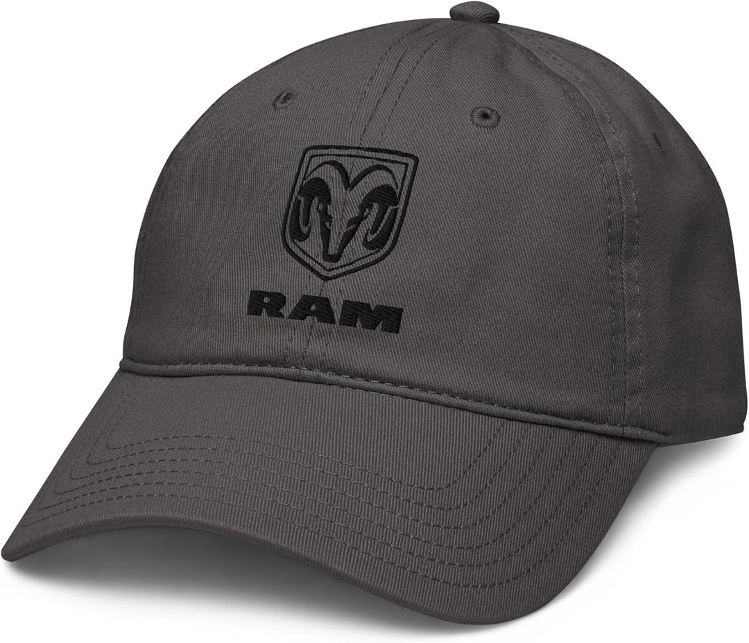 Ram Logo Adjustable Baseball Hat (One Size, Asphalt Grey)