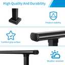 Upgrade Horizontal Deck Railing Kit, 40" H x 48" W Black Heavy Duty Wrought Iron Outdoor Guard Fence Handrail, Flat Hand Rails for Porch, Balcony, Patio, Deck and Other Outdoor/Indoor Spaces