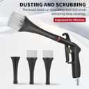 car Cleaning air Blow Gun Compressor Tools Accessories auto Detailing Supplies Interior attachments blowguns 4-piece kit Set - Uses Air Compressor - Blasts Dust, Dirt & Grime Fast