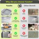 Vegetable Chopper,12-in-1 Multifunctional Food Chopper,Professional Onion Chopper with 7 Blades,Vegetable Cutter with Container for Salad,Potato,Carrot,and Garlic Essential Kitchen Tool (Silver gray)