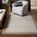 TOWN & COUNTRY TERRA Nalani Textured Diamond Hand-Knotted Flatwoven 100% Natural Jute Area Rug, Brown, 3'x5', 2'11" x 5'