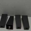 Wood Furniture Legs 8 inch Sofa Legs Pack of 4,Square Couch Legs Black Mid Century Desk Legs,Sofa Replacement Parts,for Dresser Legs Sideboard Recliner Couch Circle Chair (Black, 8 inch)