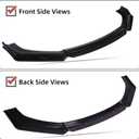 Universal Front Bumper Lip Body Kit ABS Glossy Black Front Lip Spoiler Diffuser Front Bumper Lip Spoiler Wing Body for Most Vehicle