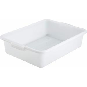 Winco 5" White Bus Box Dish Tub for Restaurants