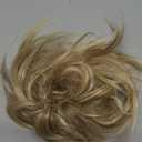 Lativ Messy Hair Bun Tousled Updo Scrunchies Extension With Elastic Rubber Band Accessories Pieces for Women Girls (Messy Bun, Bleach Blonde)