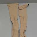 Lin Performance 15-20 mmHg Compression Stockings for Women & Men, Thigh High Dot-Top Open Toe, Leg Support for Daily & Travel Comfort Socks (Beige,L)