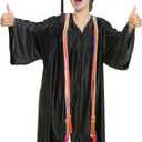 Trounistro 8 Pieces Graduation Cords Yarn Honor Cords with Tassel for College Graduation Students (Rainbow Color)