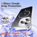 Compatible with iPhone 14 Pro Max Case Magnetic Glitter iPhone 14 Pro Max Phone Case 6.7" with Curly Wavy Frame Design [Bling & Cute][Compatible with Mag-Safe],Black