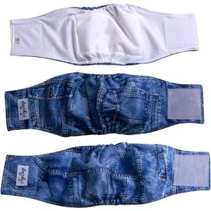Joy Daog Jean Belly Bands Puppy Wrap XS, 3 Pack