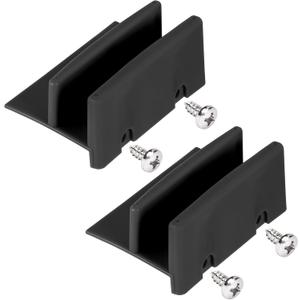 M6192 Sliding Shower Door Bottom Guide, 1/2 in. Channel, for use with up to 7/16 inch Thick Glass Panels (Black 2 Pack)