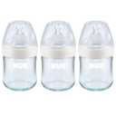 NUK Simply Natural Glass Baby Bottles, 4 oz, 3 Pack