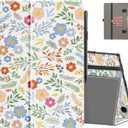 COOWPS Case for All-New Amazon Fire HD 10 Tablet (13th/11th Generation, 2023/2021 Release) 10.1" - Slim Folding Stand Cover with Auto Wake/Sleep, Hand Strap & Stylus Pen Holder, Spring Bloom