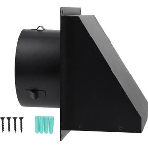 Dryer Vent Cover Outside - 4 Inch Stainless Steel Exterior Dryer Vent Cover with One-Way Damper, Weatherproof Fixed Mesh & Noise Reducing Rubber Gasket for Laundry Room, RV