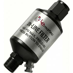 LE LEMATEC Air Compressor Water Separator - 1/4" NPT Inline Filter & Air Line Water Separator for Air Compressor, Moisture Trap Paint Gun Filter for Pneumatic Tools & Plasma Cutters, AI303