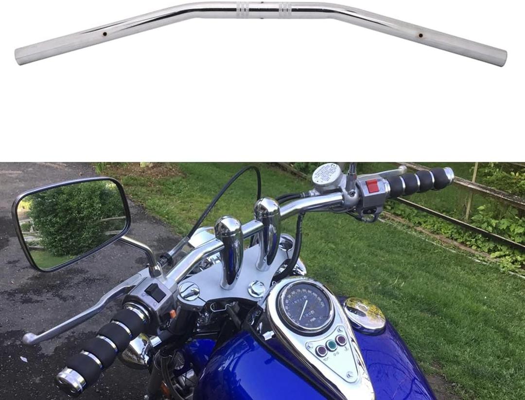 Motorcycle Drag Bars Handlebars 22mm 7/8" Universal For Bobber Cafe Racer Sportster Cruiser XL 883 1200 Custom Chopper Softail Dyna Street Bob Chrome