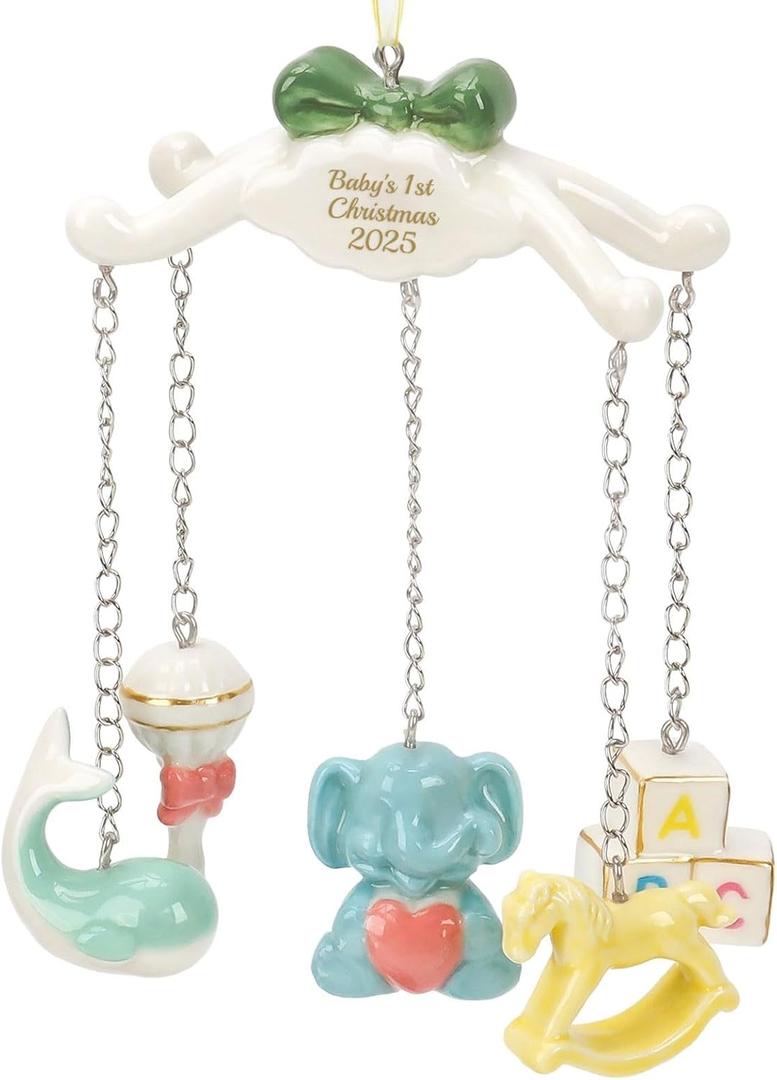 WANCHIY Babys First Christmas Ornament 2025 Girl  My First Christmas Ornament Keepsake for Baby Boy or Girl, Babys 1st Christmas Tree Decoration Gift