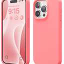 elago Compatible with iPhone 15 Pro Case, Liquid Silicone Case, Full Body Protective Cover, Shockproof, Slim Phone Case, Anti-Scratch Soft Microfiber Lining, 6.1 inch (Pink)
