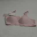 Seamless Bras for Women No Underwire Push Up Bra Full Coverage V-Neck Wirefree Bralettes Soft T-Shirt Everyday Bra (Large, Pink)