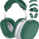 Case for Airpods Max Headphones, Ear Pad Case Cover/Ear Cups Cover/Headband Cover for AirPods Max 2 & 1 (USB-C/Lightning) (2026/2024/2020), Silicone for Apple Airpod Max 2,Accessories Cases,Deep Green