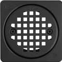 4 Inch Drain Grate Kit Compatible with Schluter Kerdi-Drain Flange Square Shower Floor Drain SS304 Stainless Steel and ABS Material - CUPC Certification, Matte Black