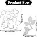 2PCS 3D Rose Flower Metal Die Cuts, Wedding Flower Cutting Dies | Die Cuts for Card Making, Decorative Leaves Metal Cut Stencils for DIY Scrapbooking Crafts Photos Album Embossing Paper