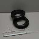 Wheelchair Rear Wheel Replacement Tire, 24 "X 1" Universal Flat-Free Polyurethane Tire,Equipped With Installation Tools, Wheelchair Accessories For All Brands(1 Pair) (Black)