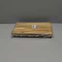 zoocatia Small Wood Tray Pedestal Stand Farmhouse Bathroom Decor Decorative Wooden Riser Kitchen Soap Dish Holder for Vanity, Counter, Sink, Large 11.8" x 7" - Brown