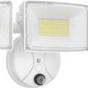 Onforu 100w Dusk to Dawn Outdoor Lighting,11000LM Led Outdoor Light from Dusk Till Dawn,Super Bright Flood Light,IP66 Waterproof Exterior Security Floodlight Fixture,3 Heads Photocell for Garage,Yard (White)