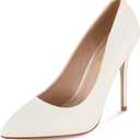 CUSHIONAIRE Women's Alta Dress Pump with +Comfort (7M, White)