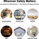 Smoke Alarm with Camera, WiFi HD 4 Megapixels, Smart Smoke Alarm & Real-Time Alerts, 180 Wide Angle View, Fire Alarm with Audio/Video for Indoor Parking Lots and Bars
