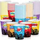 Maxcheck 100 Pcs 9 oz hero Cups Disposable Party Supplies Paper Colorful Fun Drinking Cups Birthday Party Favor Decorations