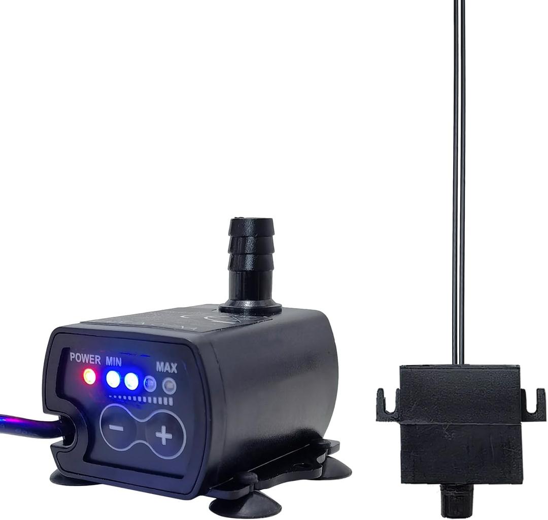 Automatic Small Sump Pump With Water Level Sensor,13 FT Drain Height With 4 Level Flow Control,Mini Submersible Water Condensate Pump For Dehumidifier,Ice Maker,Tank Auto Shut Off