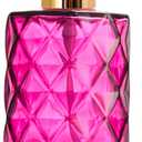 Glass Soap Dispenser,Crystal Refillable Wash Hand Liquid Clear Glass Bottle with Pump for Essential Oils, Lotions, Liquid Soaps,Dish Detergent(12 OZ Rose)