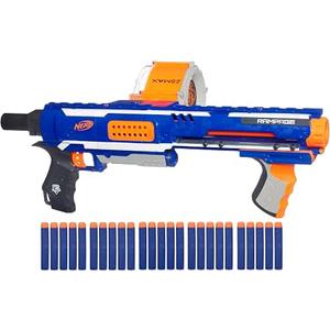 NERF Rampage N-Strike Elite Toy Blaster with 25 Dart Drum Slam Fire for Kids, Teens, & Adults