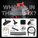 Shop-Vac 5430096 Wet/Dry Vacuum, 4 Gallon, 4 Peak HP, 1.25 Inch Diameter x 7 Foot Hose, 15 Foot Cord, Ideal for Jobsite, Garage, Workshop & Home