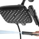 JDO High Pressure Shower Head, 7 Spray Modes Rain Shower Heads with Handheld Spray Combo,Dual Showerhead with 10 Inch Rainfall Spray, Detachable Hand Held Shower, Stainless Steel Hose, Power Wash
