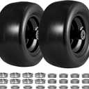 11x6.00-5" Lawn Mower Tire and Wheel Flat Free 2 PCS with 3/4" or 5/8" & 1/2" Bearings, Solid Mower Wheel, 6" - 8" Centered Hub Load 400lbs for Residential and Commercial Zero Turn Mower Tires (2)