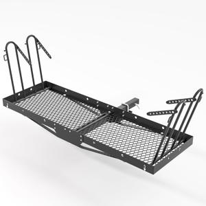 MaxxHaul 50641 60 inch x 20 inch 500 lb. Capacity 2 in 1 Hitch Mount Cargo Carrier Rack and 2 Bike Rack for 2 inch Receiver