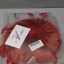 SAFERIN Women's Fascinators Feathers Tea Party Hat Veil Headband with Hair Clip for Cocktail Church (Red)
