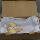 Toilet Stool Squat Adult,Gligam Poop Stool for Bathroom,Bearing 550 lbs Weight,Toilet Step Stool, Potty Stool for Adults and Kids,Non-Slip Simple Design,7" Tall (White/Bamboo Color)