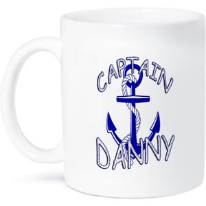 3dRose Captain Nathan Personalized Quotes Mug, 15 oz