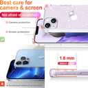 CCFUNCASE Compatible with iPhone 14 Plus Case Clear Cute for Women - Rugged Phone Cases Funda Protector Cover Skin (White Planets Galaxy Universe)